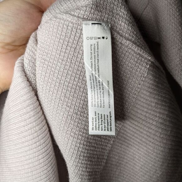 Eileen Fisher merino wool textured knit turtleneck sweater XS @B4 - Picture 7 of 8